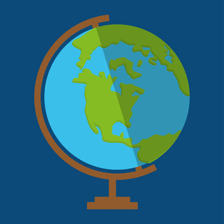 Planet icon. Earth world globe and continent theme. Vector illustrationのイラスト素材