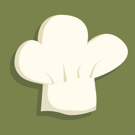 White chef hat icon. Restaurant menu uniform and food theme. Colorful design. Vector illustrationのイラスト素材