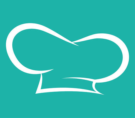 Chef hat silhouette icon. Restaurant menu uniform and food theme. Colorful design. Vector illustrationのイラスト素材