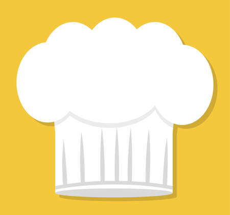 White chef hat icon. Restaurant menu uniform and food theme. Colorful design. Vector illustrationのイラスト素材