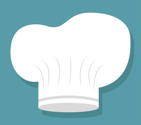 White chef hat icon. Restaurant menu uniform and food theme. Colorful design. Vector illustrationのイラスト素材