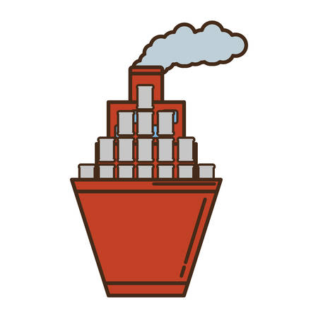 ship boat with barrels oil icon vector illustration designのイラスト素材