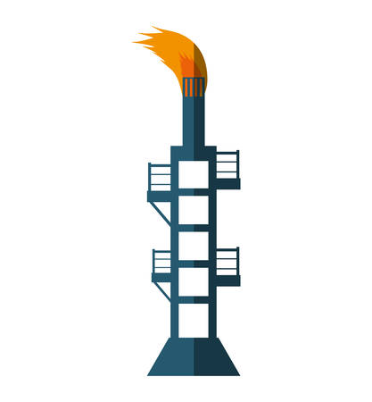 tower oil exploration industry vector illustration designのイラスト素材