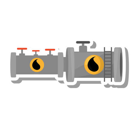 oil industry pipeline isolated icon vector illustration designのイラスト素材