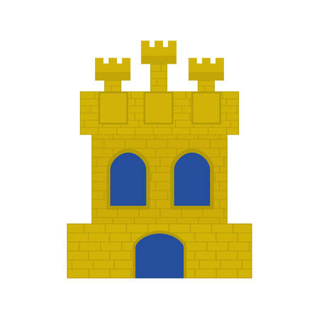Spanish castle shield isolated icon vector illustration designのイラスト素材