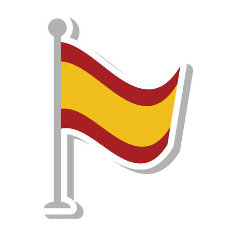 spain flag isolated icon vector illustration designのイラスト素材