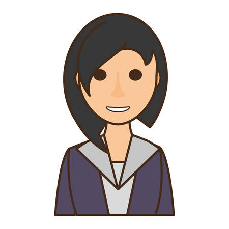 businesswoman avatar elegant isolated icon vector illustration designのイラスト素材