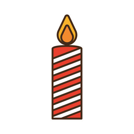 merry christmas candle isolated icon vector illustration designのイラスト素材