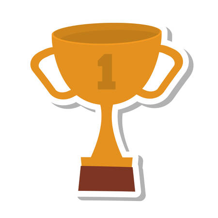 trophy cup award isolated icon vector illustration designのイラスト素材