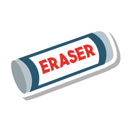 eraser school supply isolated icon vector illustration design