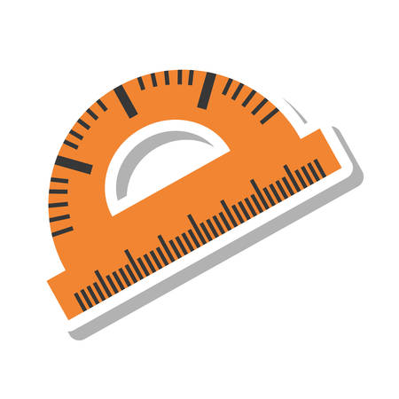 protractor rule isolated icon vector illustration design