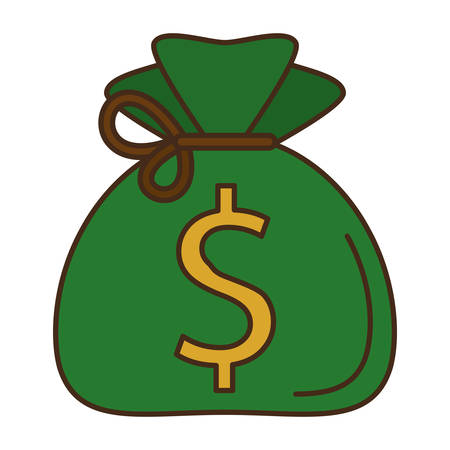 money bag isolated icon vector illustration designのイラスト素材