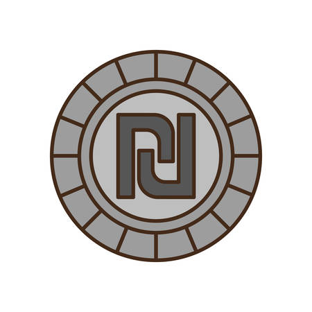 Israeli shekel isolated icon vector illustration designのイラスト素材