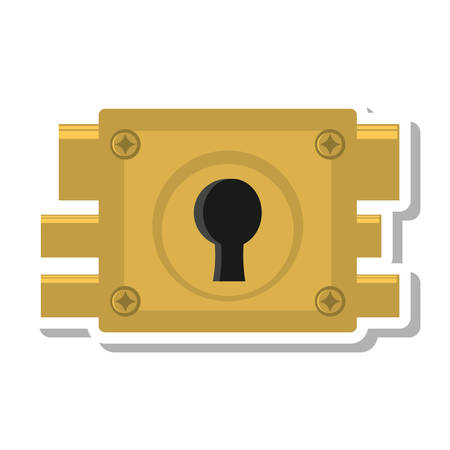 security padlock isolated icon vector illustration designのイラスト素材
