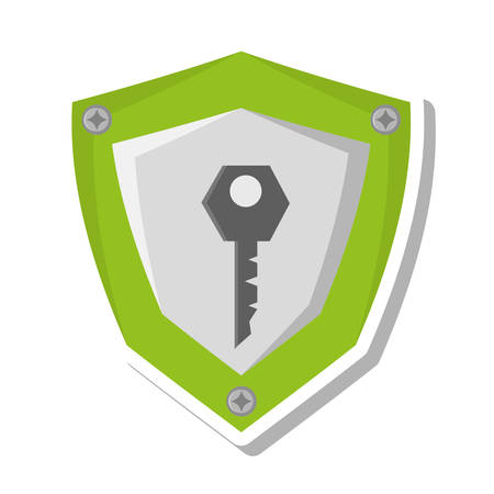 shield security system isolated icon vector illustration designのイラスト素材