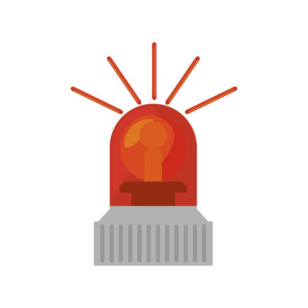siren light red isolated icon vector illustration designのイラスト素材