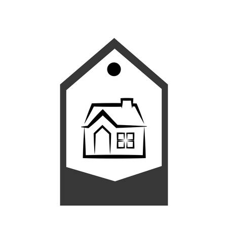 house real estate tag vector illustration designのイラスト素材