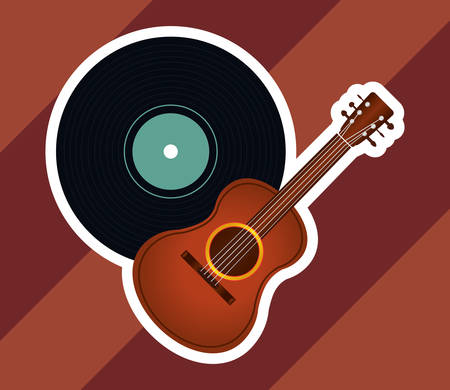 Music acoustic instrument icon vector illustration graphic designのイラスト素材