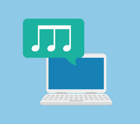Music computer technology icon vector illustration graphic designのイラスト素材