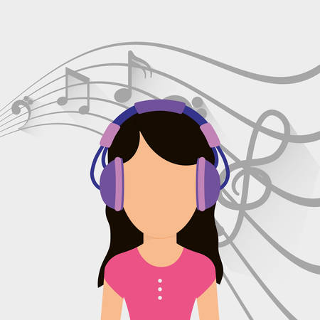 Musician listening melody icon vector illustration graphic designのイラスト素材