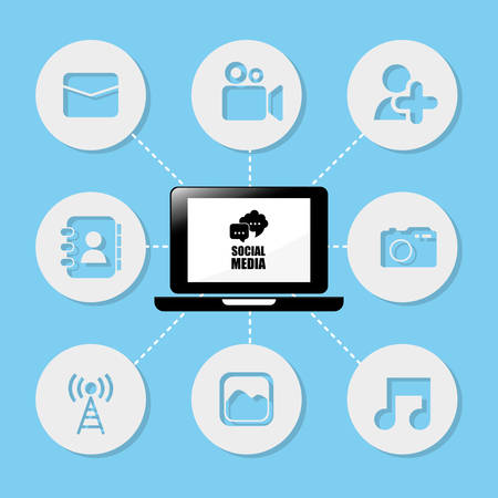 Social media networking icon vector illustration graphic designのイラスト素材