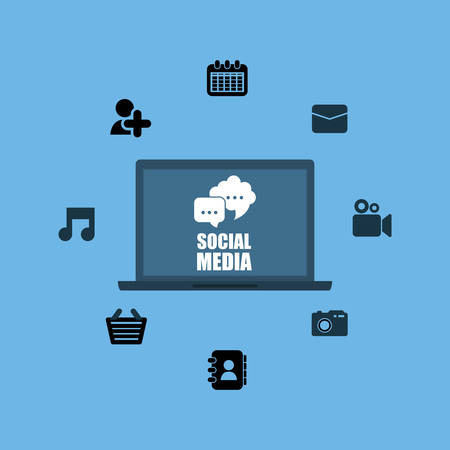 Social media networking icon vector illustration graphic designのイラスト素材