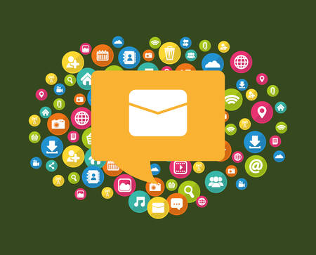 Social media networking icon vector illustration graphic designのイラスト素材