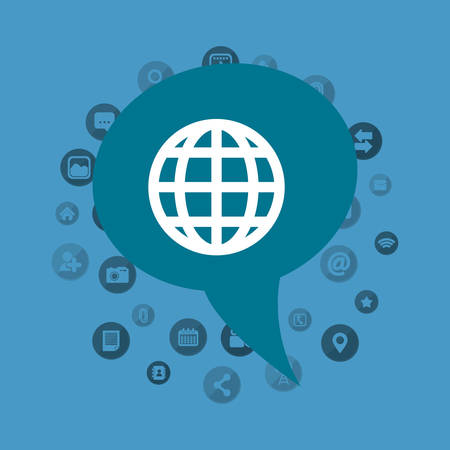 Social media networking icon vector illustration graphic designのイラスト素材