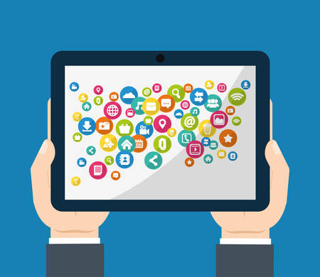 Social media networking icon vector illustration graphic designのイラスト素材