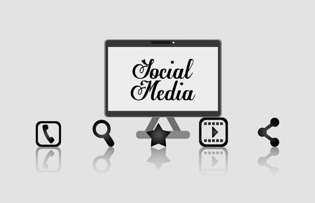 Social media networking icon vector illustration graphic designのイラスト素材