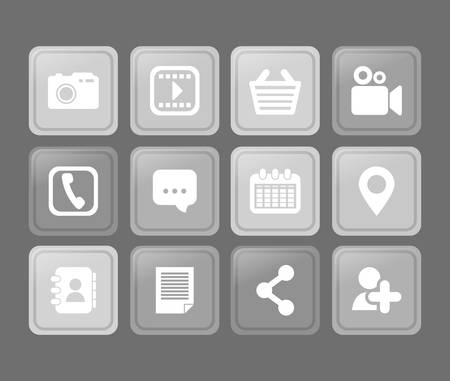 Social media networking icon vector illustration graphic designのイラスト素材