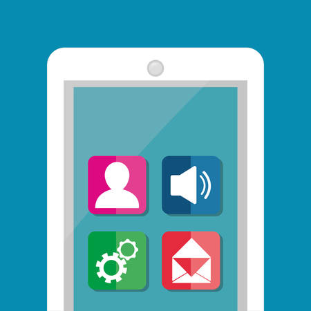 Mobile app technology icon vector illustration graphic designのイラスト素材