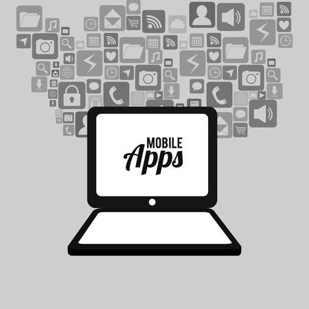 Mobile app technology icon vector illustration graphic designのイラスト素材