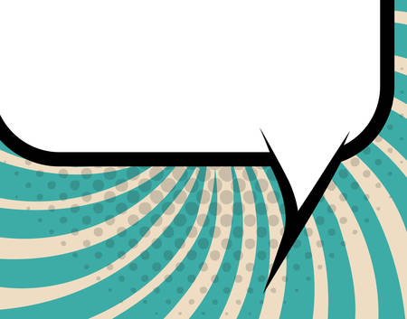 Bubble icon. Retro pop art comic and communication theme. Colorful design. Striped background. Vector illustrationのイラスト素材