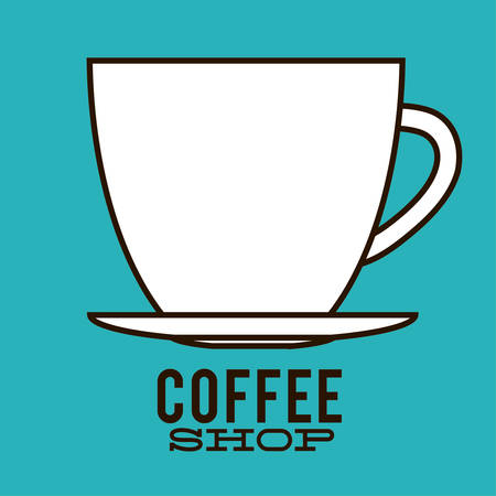 Coffee cup icon. Coffee shop drink beverage and restaurant theme. Vector illustrationのイラスト素材