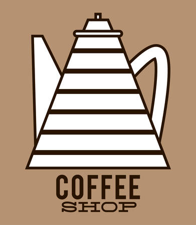 Kettle pot icon. Coffee shop drink beverage and restaurant theme. Vector illustrationのイラスト素材