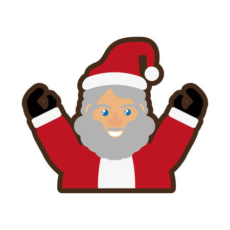 santa claus christmas character icon vector illustration designのイラスト素材