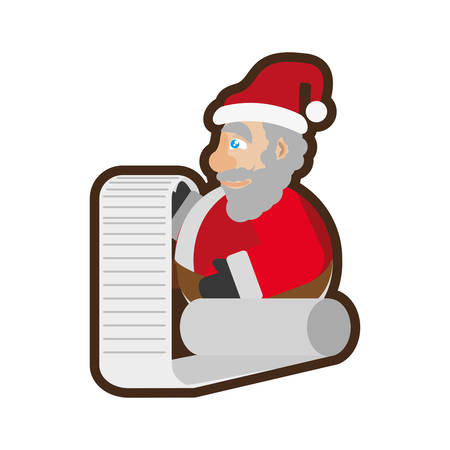 santa claus christmas character icon vector illustration designのイラスト素材