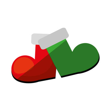 merry christmas socks icon vector illustration designのイラスト素材