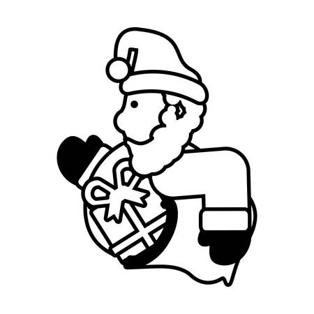 santa claus christmas character icon vector illustration designのイラスト素材