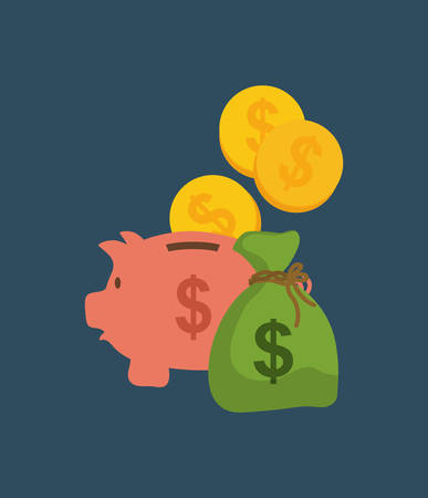 money saving and investment icon vector illustration graphic designのイラスト素材