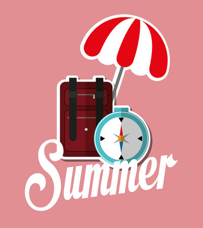 summer vacation travel icon vector illustration graphic designのイラスト素材