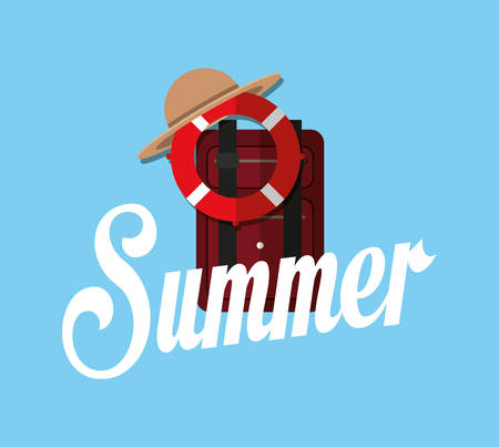 summer vacation travel icon vector illustration graphic designのイラスト素材