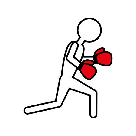 professional boxer avatar isolated icon vector illustration designのイラスト素材