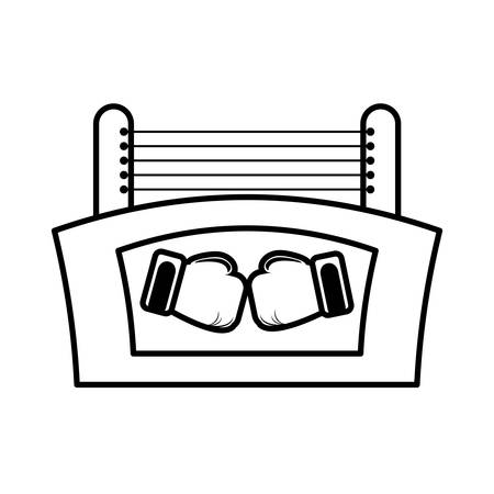 Boxing quadrilateral isolated icon vector illustration designのイラスト素材