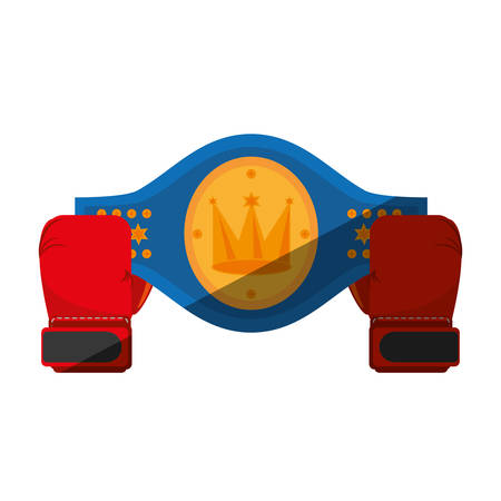 boxing belt isolated icon vector illustration designのイラスト素材
