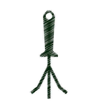 garden rake isolated icon vector illustration designのイラスト素材