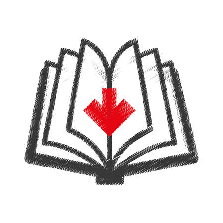 electronic book download isolated icon vector illustration designのイラスト素材