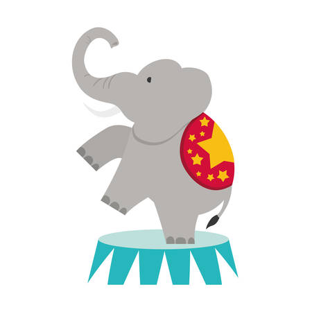 Circus elephant cartoon icon vector illustration graphic designのイラスト素材