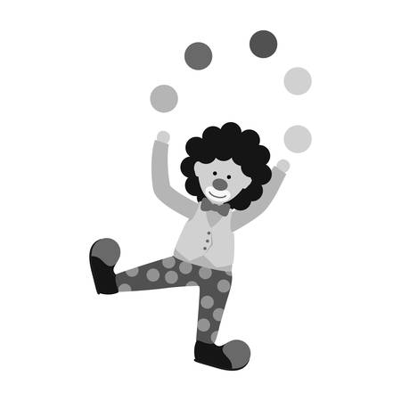 Circus clown cartoon icon vector illustration graphic designのイラスト素材